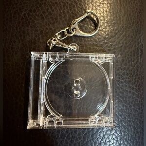 Clear Mini CD & Case Keychains. Durable, Quality. 1.57” x 1.57”